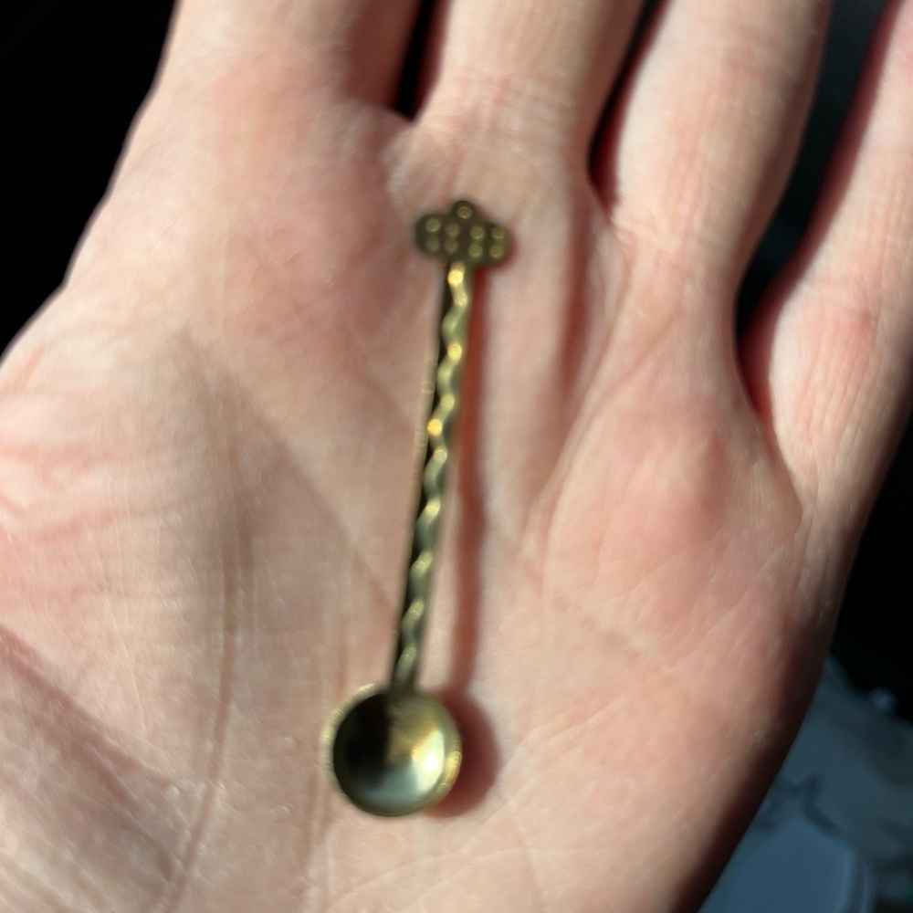 Miniature Antique Brass Spoon - Picture 4 of 5
